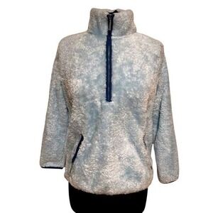 Lilly Pulitzer Fuzzy Jacket Ice Blue Color Size S